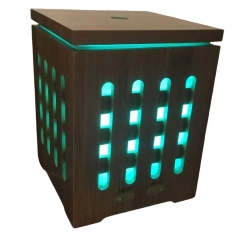 Bamboo Aromatherapy Essential Oil Diffuser Ultrasonic Cool Mist Color LED